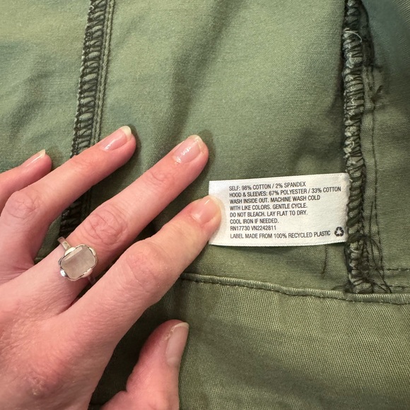 Mossimo Women’s Small S Jacket Army Green and Grey Gray Stylish Jacket w/ Hood - Picture 7 of 16